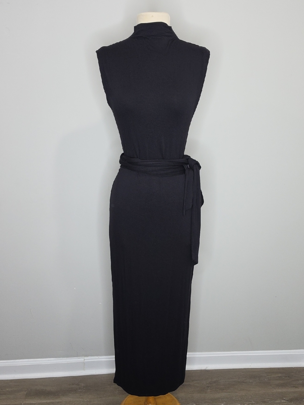 Modern Citizen Eden Sleeveless Tie-Front Dress Small Black Elegant - Picture 7 of 9